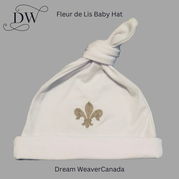 Cotton Baby Hat | Fleur de Lis - Picture 1 of 1